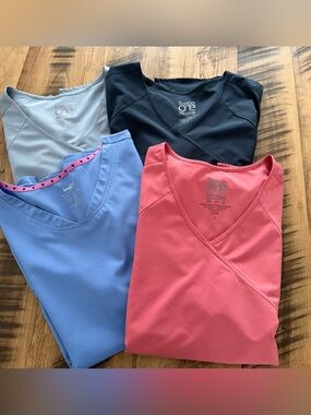 Barco Uniforms One Wellness Tee - Soft Pink on White